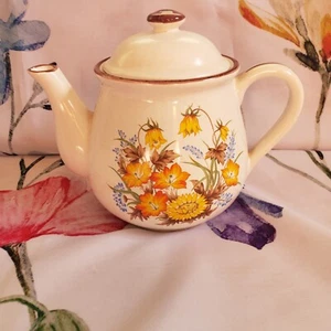 Vintage Japan Wildblume gelb & braun - Bild 1 von 9