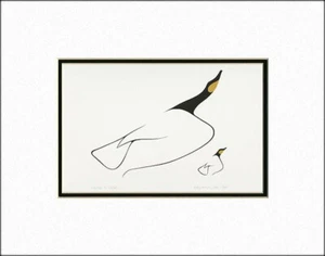 MOTHER & CHILD by Ojibway artist Benjamin Chee Chee - 11" x 14" Matted print - Picture 1 of 1