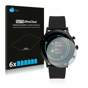 Fossil The Carlyle HR (5.Gen) ,  6 x Transparent ULTRA Clear Screen Protector - Picture 1 of 7