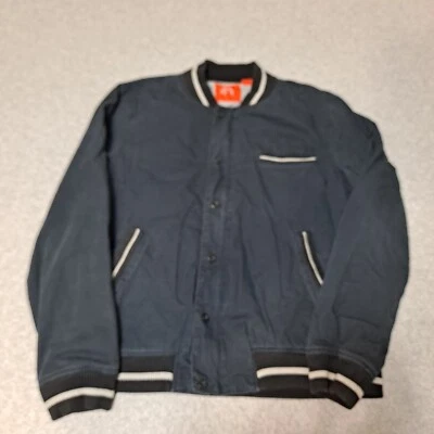 Urban Outfitters Jacket Men Large Blue Heavyweight Zipper Button Grunge Heritage - Image 1 of 4