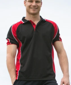 ASHFORD l COOLDRY TRI-COLOUR CONTRAST POLO WITH SLEEVE PANELS l MEN - Picture 1 of 30