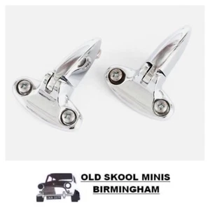 CLASSIC MINI BOOT LID HINGE SET CHROME INC. FIXINGS 8B12601 AUSTIN MORRIS S 5J4 - Picture 1 of 1