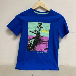 DSG Boys Solid Cotton Graphic Tee Blue Blaze Skate Anytime Short Sleeve DAB21108 - Picture 1 of 5