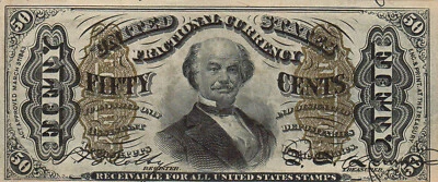 Third Issue Fractional Currency  50 c Spinner Note FR 1339 CRISP UNC - Image 1 of 2