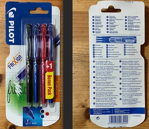 4 x Pilot FriXion Ball - Tintenroller F 0,5 - 2xBlau, Rot, Schwarz - Radierbar - - Bild 1 von 1