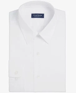 $46 Club Room Men's Regular-Fit White Long-Sleeve Dress Shirt Size 15-15.5 - Picture 1 of 2