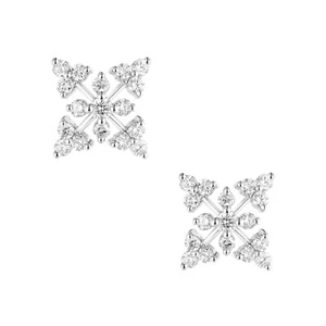 1.004CTW 14K White Gold Lab Grown Diamond Stud Earrings MZ10439 - Picture 1 of 7
