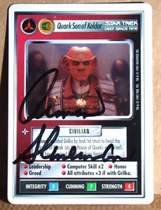 Star Trek DS9 Quark/Armin Shimerman & Dr Farek/Ethan Phillips On-Card Autos - Bild 1 von 2