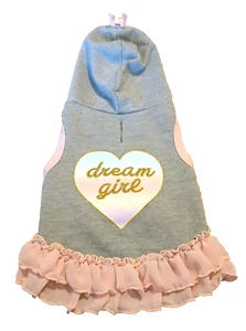 Teacup Yorkie Chihuahua Female Dog Dress XS with Hoodie & FREE Hanger - Picture 1 of 4