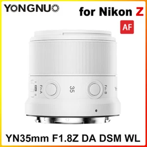 White YONGNUO YN35mm F1.8Z DA DSM WL APS-C AF Auto Focus Lens for Nikon Z-mount - Picture 1 of 5