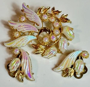 Orecchini Vintage Spilla Clip On Tono Oro - Foto 1 di 12