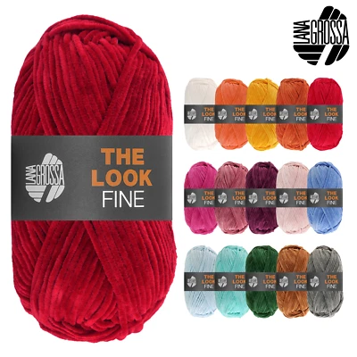 Lana Grossa THE LOOK FINE 50 g filato di ciniglia morbido fine e vellutato 100 m