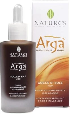 BIOS LINE Nature's ArgÃ Gocce di Sole Viso Fluido Autoabbronzante