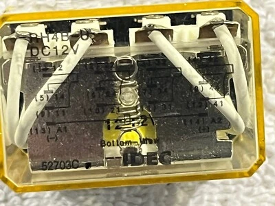 NEW-IDEC RH4B-U CUBE RELAY-DC12V-50/60HZ-14 PIN-Free U.S. Shipping - Image 1 of 2