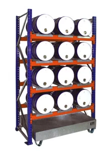 Anbauregal 3007 Fassregal mit Auffangwanne verzinkt BAUER - Bild 1 von 1