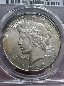 1928-S Peace Dollar, PCGS AU Details, Tough date in higher grade, Free Shipping - Picture 1 of 3