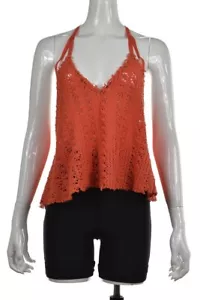 Blusa de algodón FP Beach Free People para mujer talla M naranja sin mangas - Imagen 1 de 5