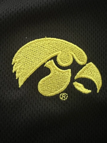 Iowa Hawkeyes Black Polo shirt mens size Large NWT Cover