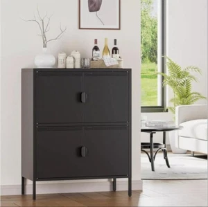 Cofar 40" Metal Locker Storage Cabinet with 4 Doors Tall Steel Office, Bathroom - Picture 1 of 13