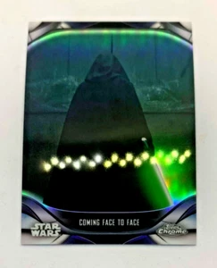 Star wars 2022 "Coming Face to Face" #S2-48 Refractor The Mandalorian Topps - Picture 1 of 2