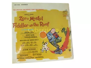 Fiddler On The Roof Zero Mostel Broadway 33 rpm Vinyl LP Preowned Vintage 1964 - Imagen 1 de 9