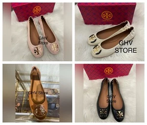 Zapatos de ballet Tory Burch con varios logotipos de napa de cuero - Imagen 1 de 24