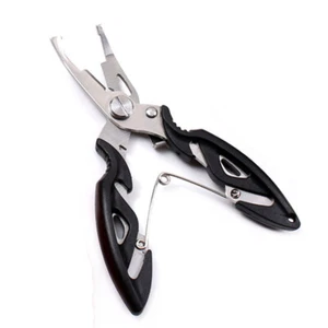 Fishing Pliers Scissors Line Cutter Braid Split Ring Tool Lip Grip TACKLE - Picture 1 of 9