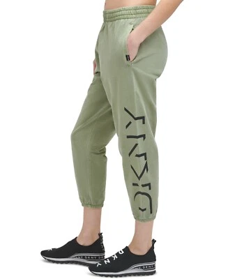 Precio de venta sugerido por el fabricante $60 Pantalones de chándal Dkny Sport para mujer con logotipo de algodón verdes talla XL (MANCHADOS) Foto 1 de 2