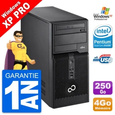 PC tour Fujitsu Esprimo P400 Intel G630 RAM 4Go Disco Duro 250Go Windows XP - Imagen 1 de 4