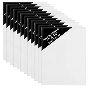 Blanko Leinwände 12 Stk – 20x25cm – Bespannter Rahmen Keilrahmen Leinwand Set... - Bild 1 von 8