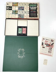 Vintage KLING Magnetic Steel Playing Cards w/ Magnetic Board Deluxe Model No. 55 - Picture 1 of 11