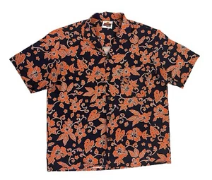 VTG NHL Draft Florida Mens XL Blue Orange Hawaiian Button Shortsleeve Shirt 2001 - Picture 1 of 6