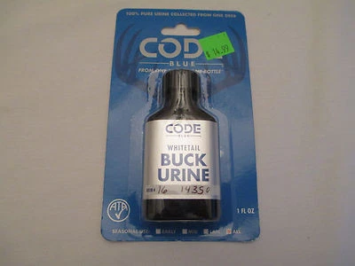 CODE BLUE WHITETAIL BUCK DEER UNRINE - 1 oz OUNCE BOTTLE  0A1003 - Image 1 of 4
