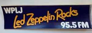 Vintage Led Zeppelin Bumper Sticker WPLJ 95.5FM New Old Stock - Picture 1 of 2