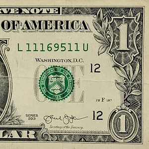 Cinque di un tipo 1s fantasia numero di serie un dollaro L11169511U FW corsa corta 19,2 mm - Foto 1 di 8