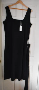 VINCE. Sleeveless Wrap Dress vince BLACK Size Xtra Large NEW $225 - Picture 1 of 8