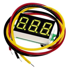 Digital DC Voltmeter Yellow LED Display Three Wire - 0 - 100VDC Range - Bild 1 von 4