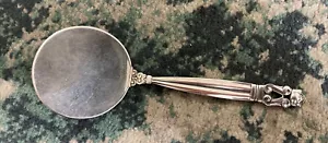 Denmark Sterling Silver Georg Jensen Acorn Pattern Cucumber Server Flat Spoon - Picture 1 of 7