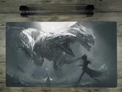 Ygomat Blue-Eyes Ultimate Dragon & Yugi Muto & Seto Kaiba TCG Playmat Free Tube - Image 1 of 4