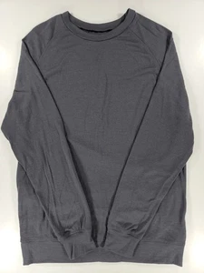 Unbound Merino Shirt Mens Large Gray Long Sleeve 100% Wool Baselayer Hiking 2 - Picture 1 of 9