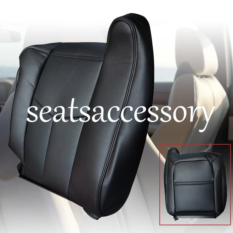 Cubierta de asiento de cuero gris oscuro con tapa del conductor para Chevy Avalanche Silverado 2003-2006 Foto 1 de 4