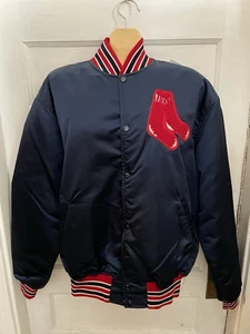 Vtg 80s Boston Red Sox MLB Diamond Collection Starter Satin Bomber Jacket XL EUC - Picture 1 of 12