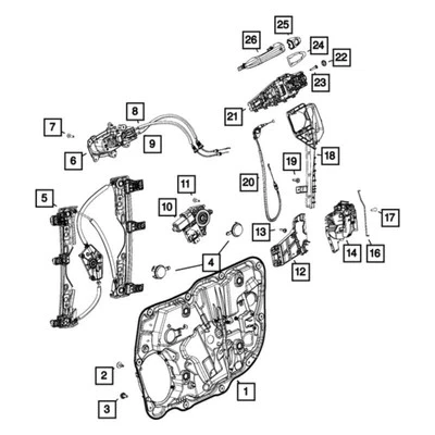 For Jeep Compass 2018-2022 Mopar 5SV50KWHAB Exterior Door Handle Cover Foto 1 de 4