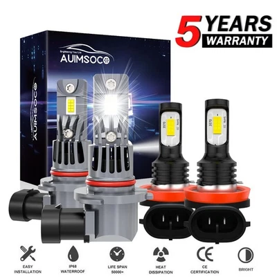 For Toyota RAV4 2016 2017 2018 9012 Headlight + H11 Fog Light Combo LED Bulbs 4X - Image 1 of 4