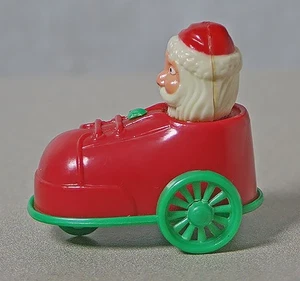 Vintage Christmas Plastic Santa Driving Shoe Shaped Car Toy - Picture 1 of 15