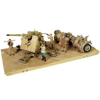 DIV.SET GERMAN KRUPP FLAK 88 WITH FLAK ROHR 18 GUN 1:32 Forces Of Valor Mezzi Mi - Immagine 1 di 4