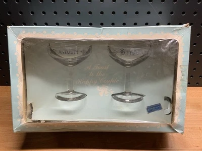 Juego De Colección De 2 Copas De Champagne Tostadas Boda Novia Y Novio Foto 1 de 4