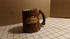 Taza de café artesanal tesoro recuerdo vintage taza tronco árbol madera - California - Imagen 1 de 5