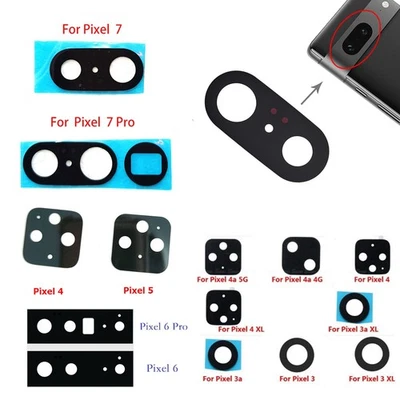 Rear Back Camera Lens Glass Replacement For Google Pixel 7 7A 7 Pro 6 6 Pro 5 5A - Image 1 of 4