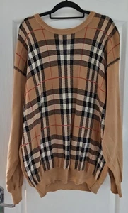 Burberry Men's Vintage Nova Check Jumper Size 44 L/XL Find Another 100% cotton - Picture 1 of 8
